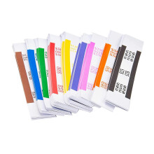 450Pcs Money Band Bundle 9 Color Self-Sealing Cash Straps Denomination Sorting Ideal for Banks Retail Hospitality QingHai
