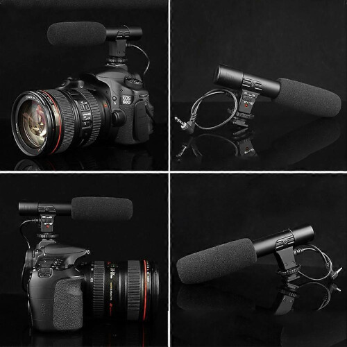 MIC-01 Professional Camera DV 3.5mm External Interview Stereo Microphone Mic 2