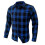 (S,blue)Men's Long-Sleeve Flannel Shirt 2