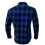 (S,blue)Men's Long-Sleeve Flannel Shirt 3