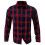 (L,red)Men's Long-Sleeve Flannel Shirt 2