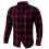 (L,red)Men's Long-Sleeve Flannel Shirt 3
