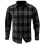 (L,black grey)Men's Long-Sleeve Flannel Shirt 2