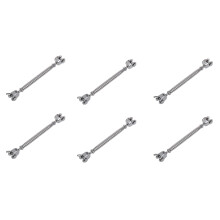 6X 304 Stainless Steel Rigging Screw Closed Body Jaw Turnbuckle 7/32 inch Thread