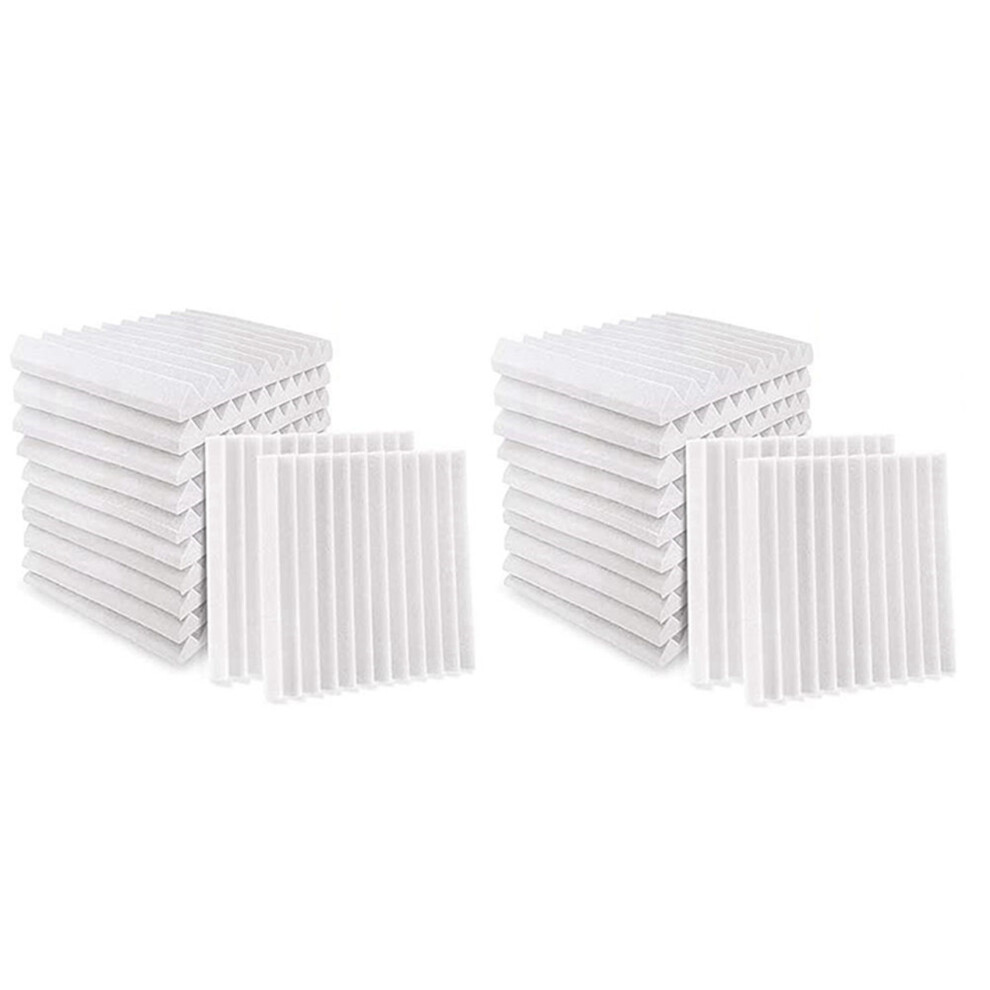 24Pcs Acoustic Foam Board,Studio Wedge Tile,Acoustic Soundproof Pyramid Studio Treatment Wall Panel,Etc,2.5X30X30cm