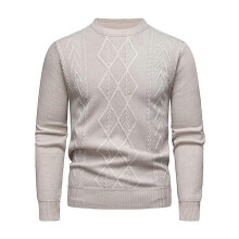 (XL,khaki)Men's Sweaters Thick Warm Pullover,Soft Sweater