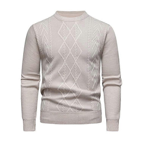 (XL,khaki)Men's Sweaters Thick Warm Pullover,Soft Sweater