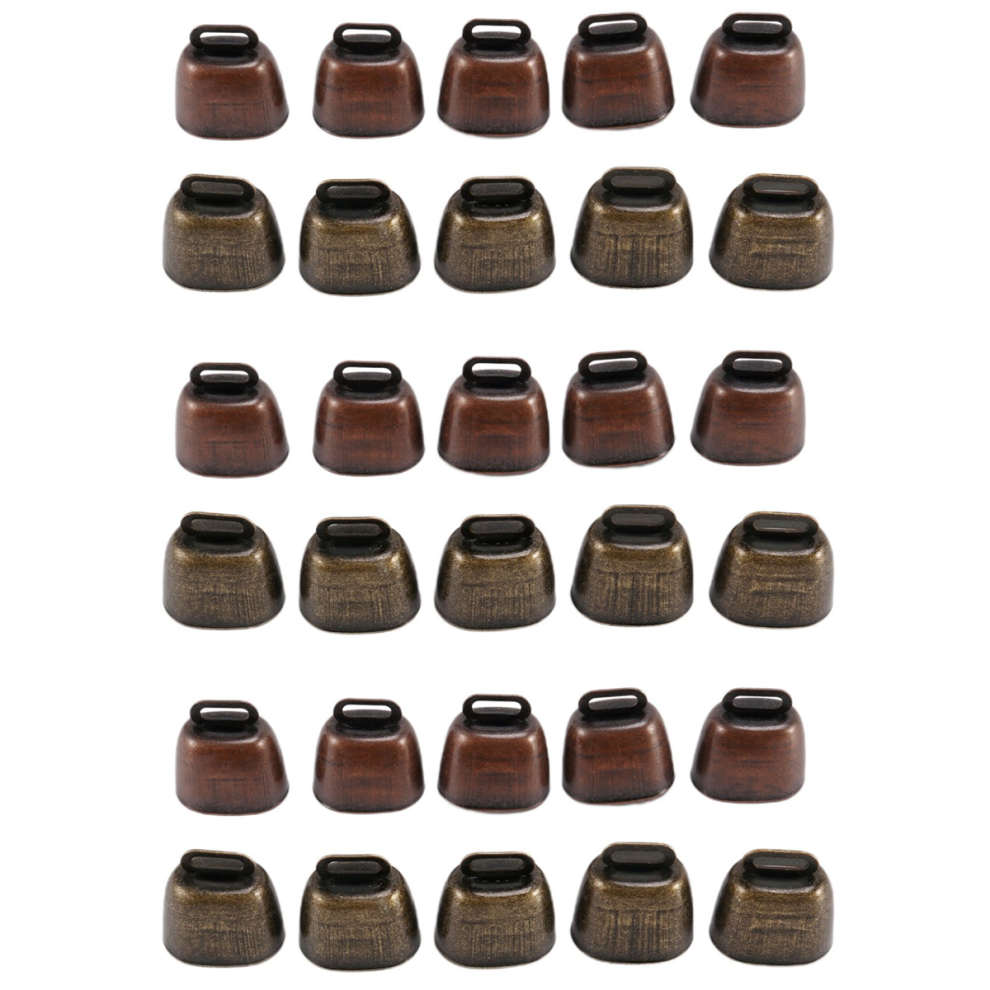 30PCS Cow Horse Sheep Grazing Small Brass Bells,Cowbell Retro Bell for Copper,Cow Bells Noise Maker