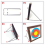 2 Pair Portable Archery Target Bracket Training Targets Boards Frame Stand for EVA XPE 7