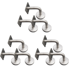 9PCS Elegant Replacement Handrail Bannister Stair Rail Supports Brackets for Hotel Gym Villa Restaurant Office Building