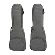 2pcs 23 Inch Cotton Ukulele Bag Soft Case Gig Waterproof Oxford Cloth Ukelele Hawaii Four String Guitar Backpack Grey