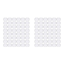 96 Pcs Drum Dampeners Gel Pads Silicone Silencers Soft Dampener Mute Dampening Pad(Transparent)