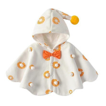 (120,Yellow)Baby Girls Winter Hooded Outerwear Capes Poncho Coat