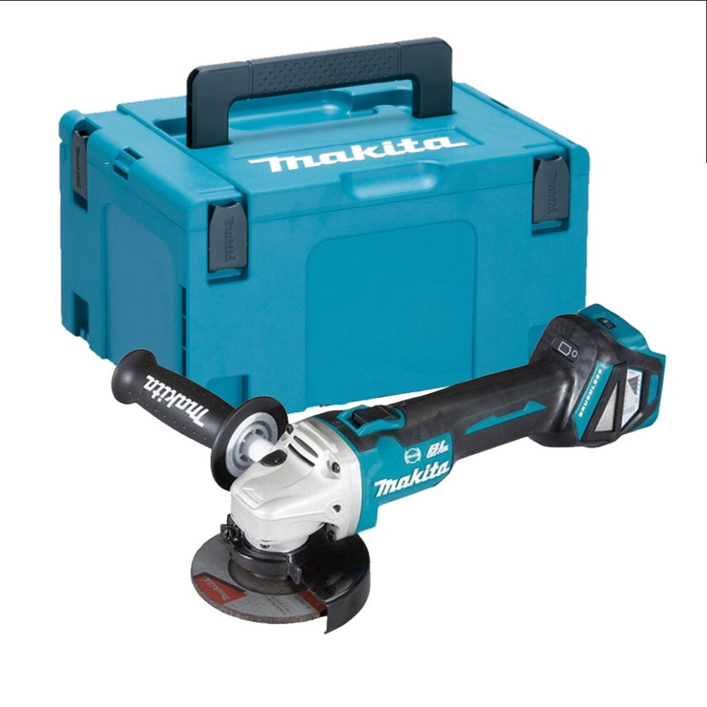 Makita DGA463Z 18v Cordless Brushless 115mm Angle Grinder Bare Unit Makpac Case