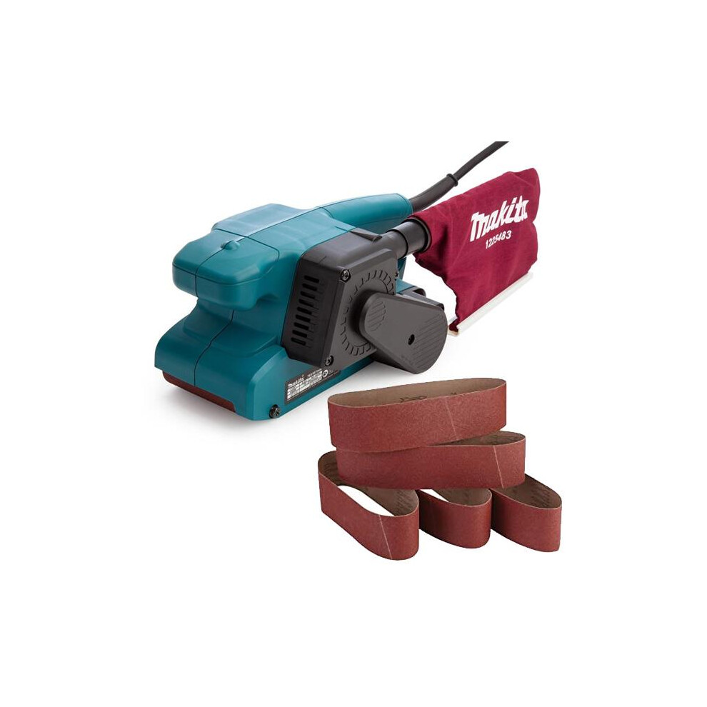 Makita 9911 3" 3 Inch 75 x 457mm Heavy Duty Corded 240v Belt Sander + Bag +Belts