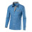 (M,blue)Men's Shirts Striped Patch Long Sleeve Shirts 1