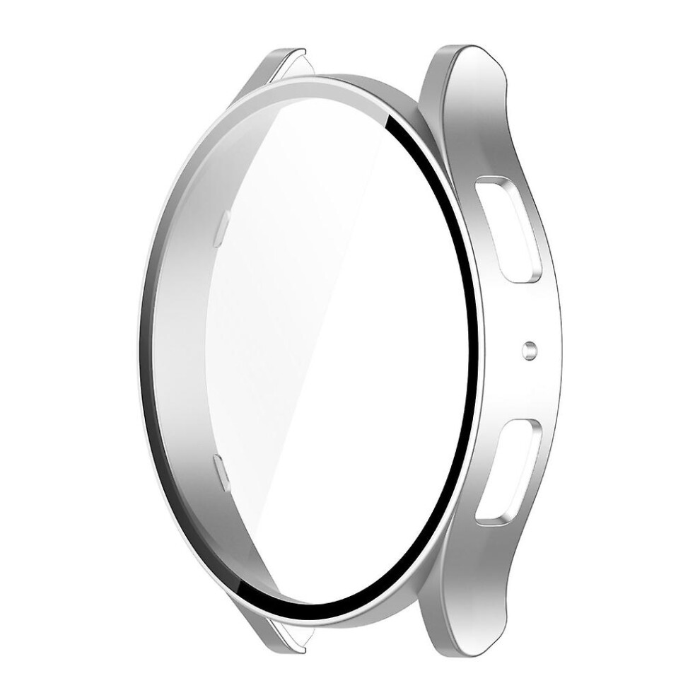 (, 44Mm) For Galaxywatch 6 Screen Protector Tempered Film Case Allinclusive Bumper Shell Silver