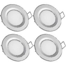 Motorhome Boat 12v 4 X Led Recessed Ceiling Lights, 3w 3200k Dimmable Full Aluminum Downlights