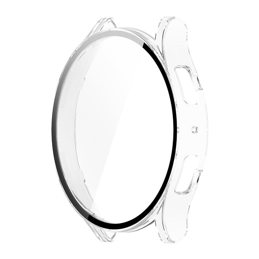 (Clear, 44mm) For Galaxywatch 6 Screen Protector Tempered Film case Allinclusive Bumper Shell