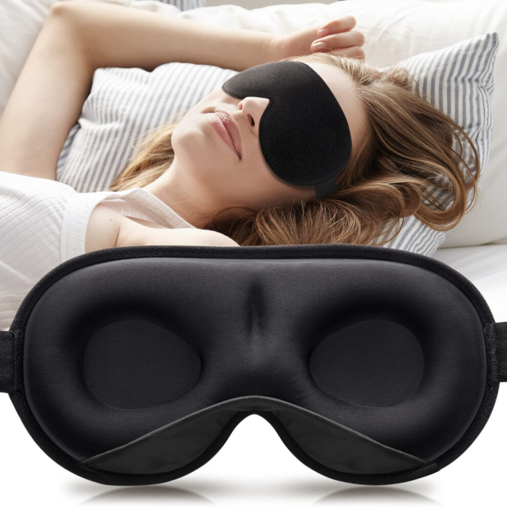 Lifeasy Light/Dark Night Mask, 3D Weighted Sleep Mask For Men And Women,Eye Mask Eye Mask For Sleeping Blocking For Circles And Dry Eyes, Headaches And Migrai