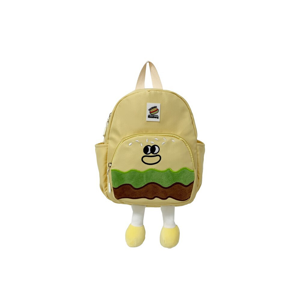 (Yellow) Cartoon School Hamburger Backpack Students Bag Breathable Outdoor Travel Gift-image-OPC-PG6MQMM-NEW