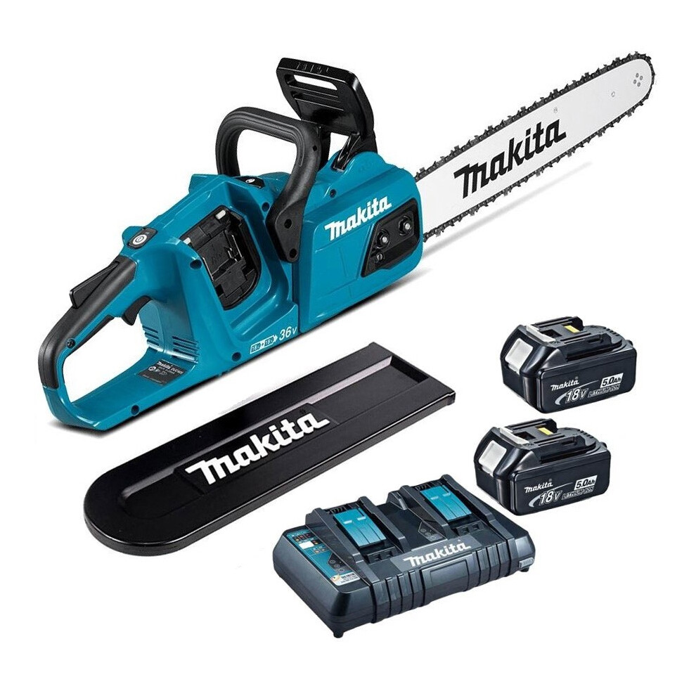 Makita DUC405 Twin 18v 36v LXT Li-Ion Cordless Brushless Chainsaw 40cm 2x5ah