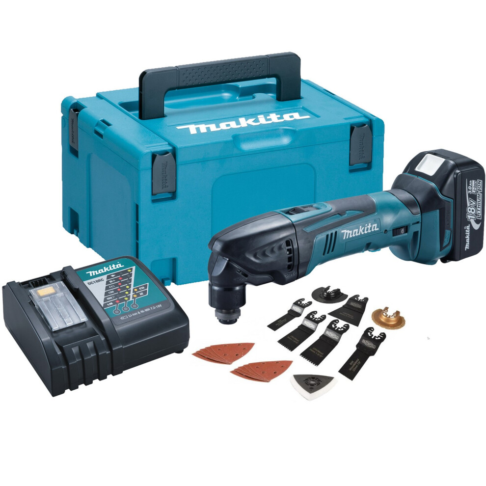 Makita DTM50 18v LXT Cordless Multi Tool - 1 x 3.0ah Battery + Case +Accessories