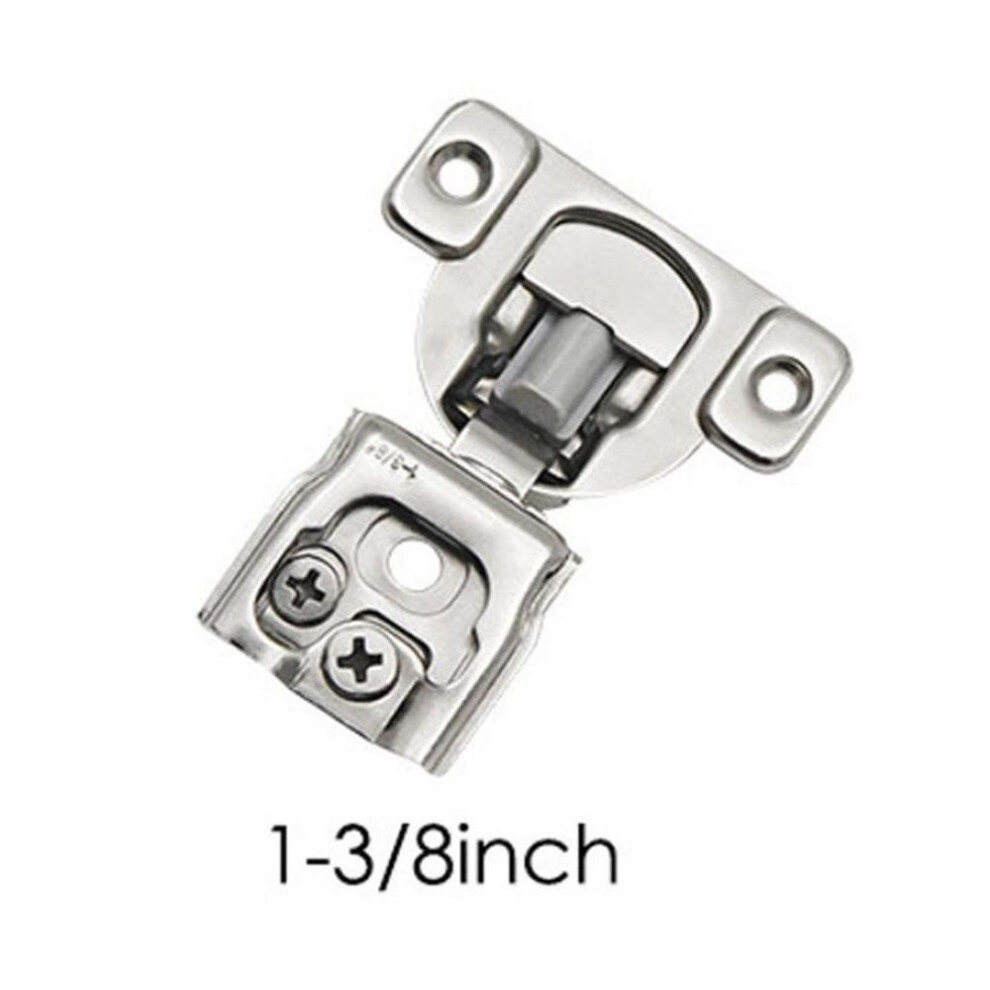 (silver, 1-3/8 inch) Three-dimensional Adjustable Hinge American Short Arm Hinge Mute Hinge American Hinge Cabinet Door Cushioning Damping