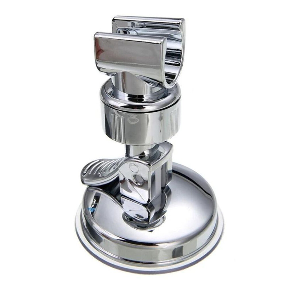 (as the picture) Shower Holder Suction Cup Holder 360 Adjustable Showerhead Holder Plating Shower Rail Head Holder Bathroom Wall Mount Bracket