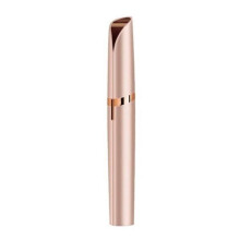 (rose gold) New Painless Women Electric Eyebrow Trimmer Epilator Face Chin Lip Nose Hair Remover