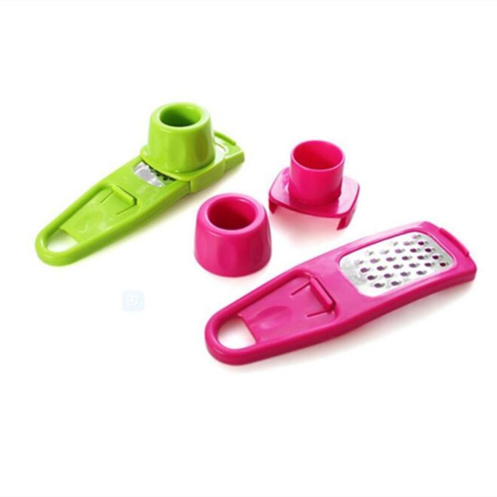Multifunction Garlic Press Mini Ginger Grinding Grater Garlic Crusher Peeler Press Slicer Cutter