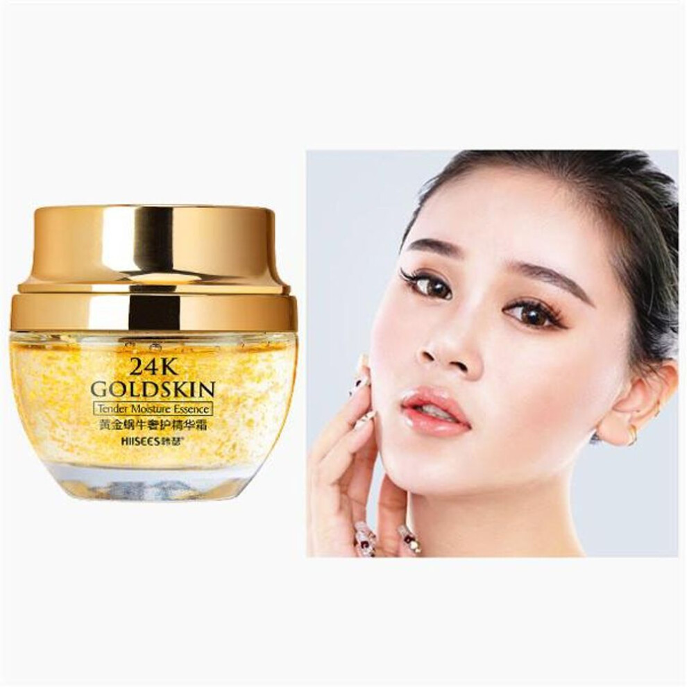 (as the picture, 50g) 24k Gold Snail Face Cream For Dry Skin Care Anti Wrinkle Brightening Collagen Anti-aging Whitening Moisturizing Cream