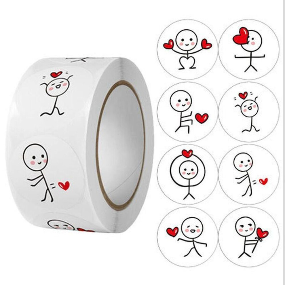 (as the picture, 500 Stickers) 500 Stickers Valentine&apos;s Day Stickers Love Labels For Wedding Holiday Gift Decoration Envelope Sealing Stickers Scrapbooking