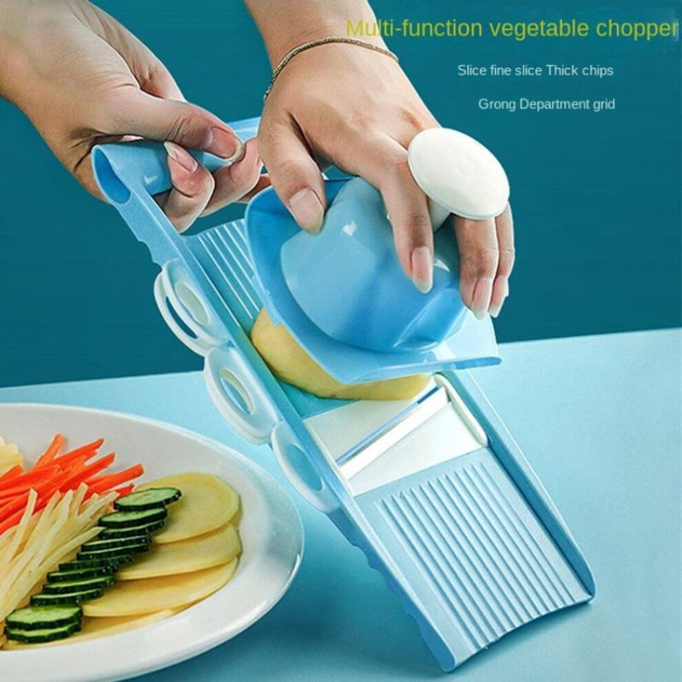 (blue, 8 IN 1) 8 In 1 Potato Shredding Machine Slicing Chopper Chopping Vegetable Home Kitchen Multi Functional Radish Scraper Rough Planer