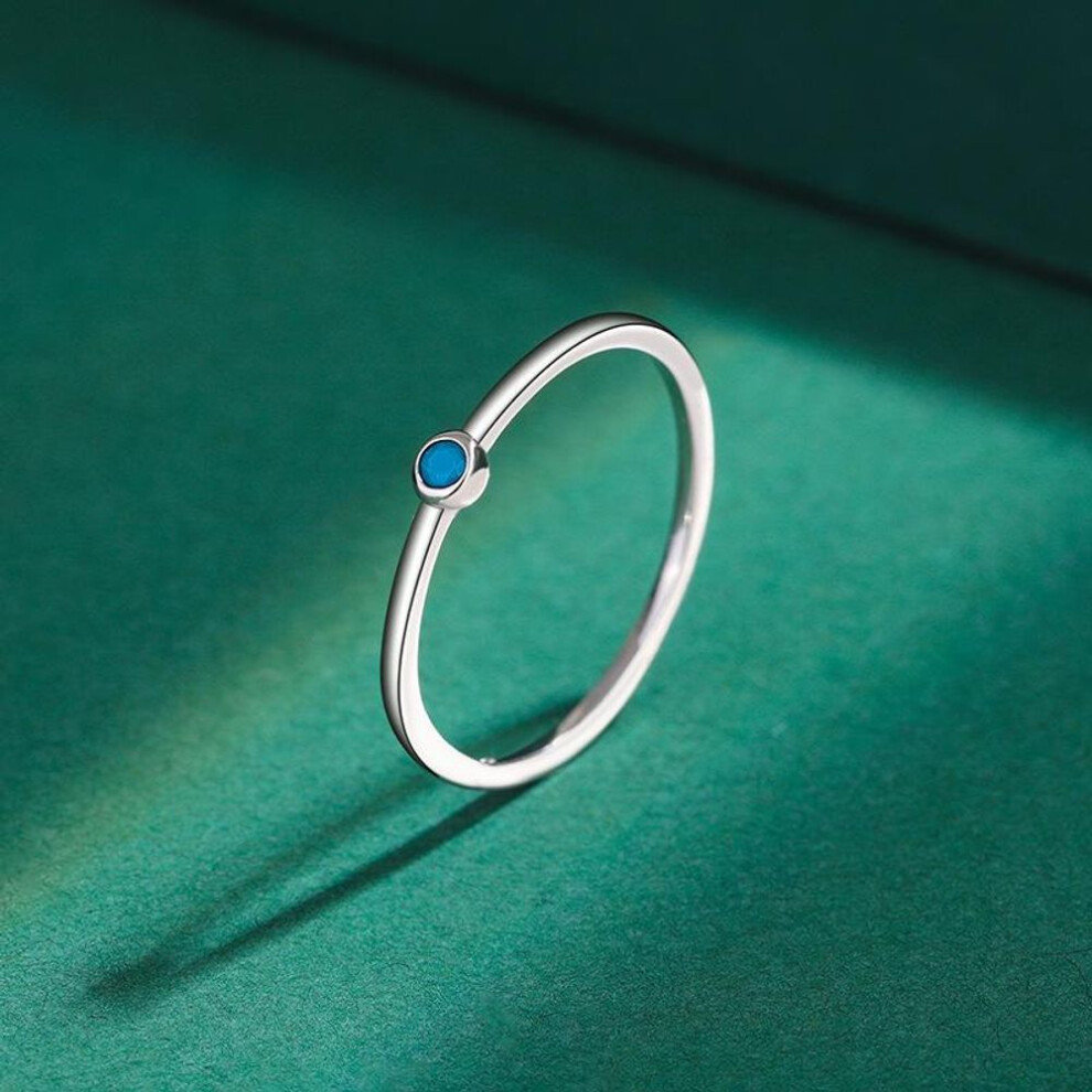 (blue, 7) Exquisite Fashion S925 Sterling Silver Rings For Women Real Cz Finger Engagement Bridal Rings Party Jewelry Valentine&apos;s Day Gifts