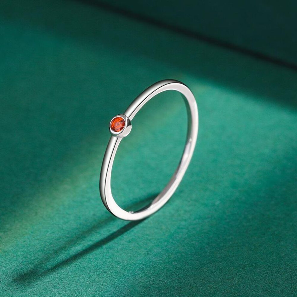 (red, 8) Exquisite Fashion S925 Sterling Silver Rings For Women Real Cz Finger Engagement Bridal Rings Party Jewelry Valentine&apos;s Day Gifts