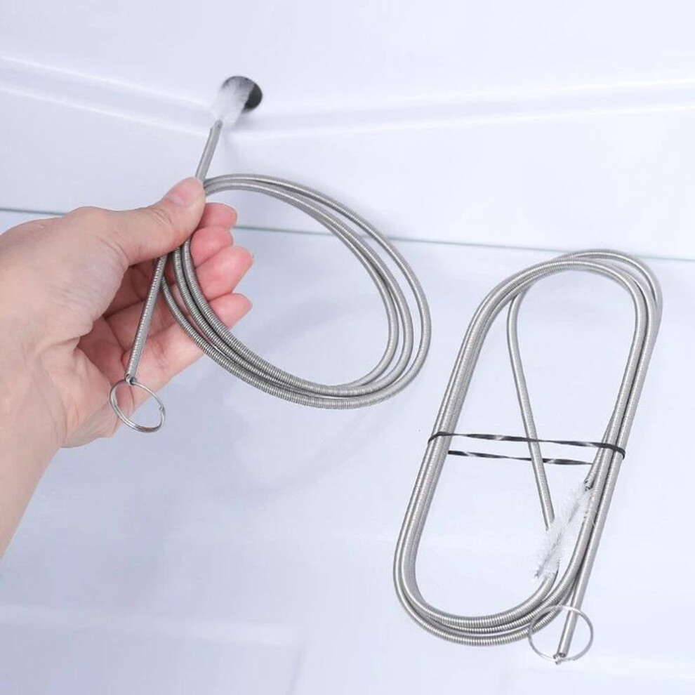 (1M) 150cm Long Handle Refrigerator Hole Cleaning Brush Fridge Drain Dredge Straw Brush Flexible Soft Household Fridge Dredge Tools