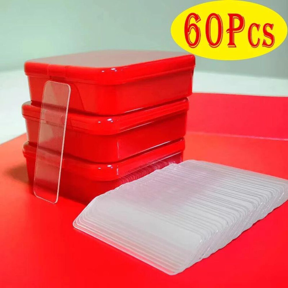 (as the picture) 60pcs/box Double Sided Stickers Tape Transparent Non-marking Strong Adhesion Tapes Easy To Cut High-adhesive Double Faced Tapes