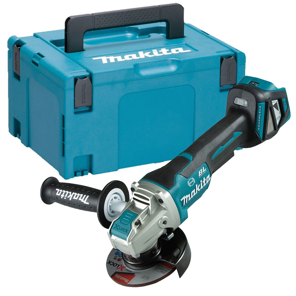 Makita DGA469Z 18v Cordless Brushless X-Lock Angle Grinder 115mm Bare +Makpac