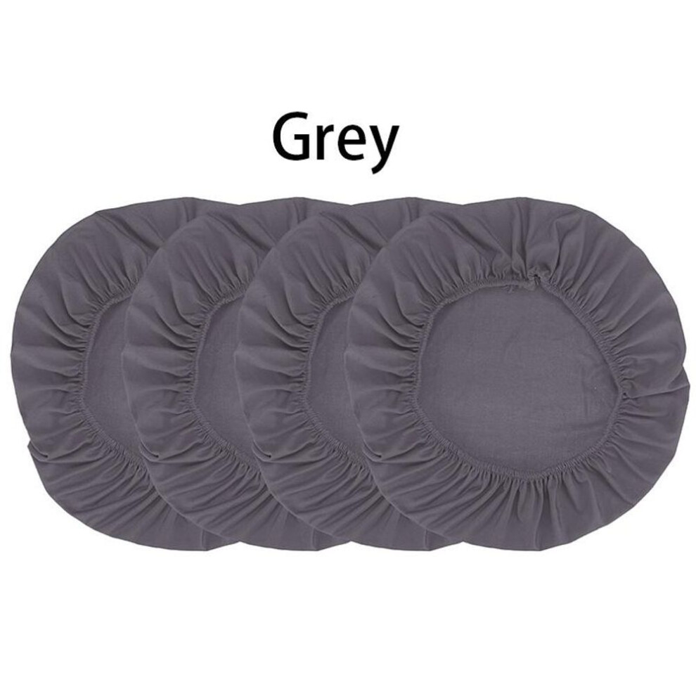 (gray) 1PC Stretch Elastic Dining Room Chair Seat Covers Removable Washable Chair Seat Cover Protector Cushion Slipcover