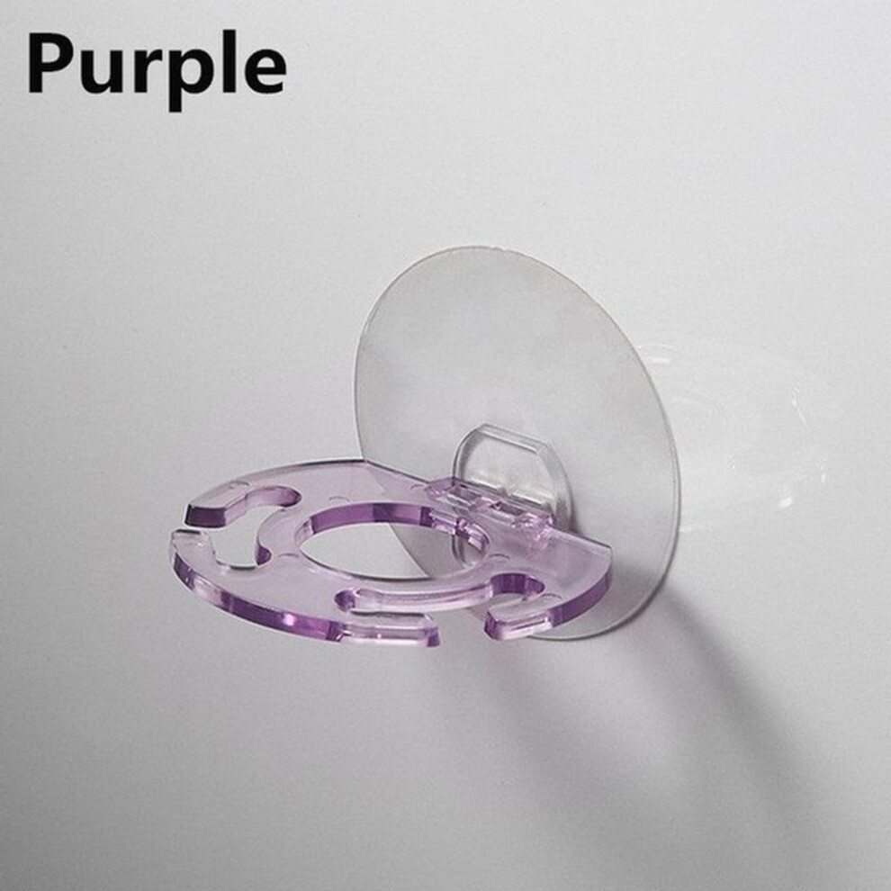 (purple) 1PC Plastic Self-adhesive Toothbrush Holder Wall  Mounted Toothpaste Razor Rack Holder