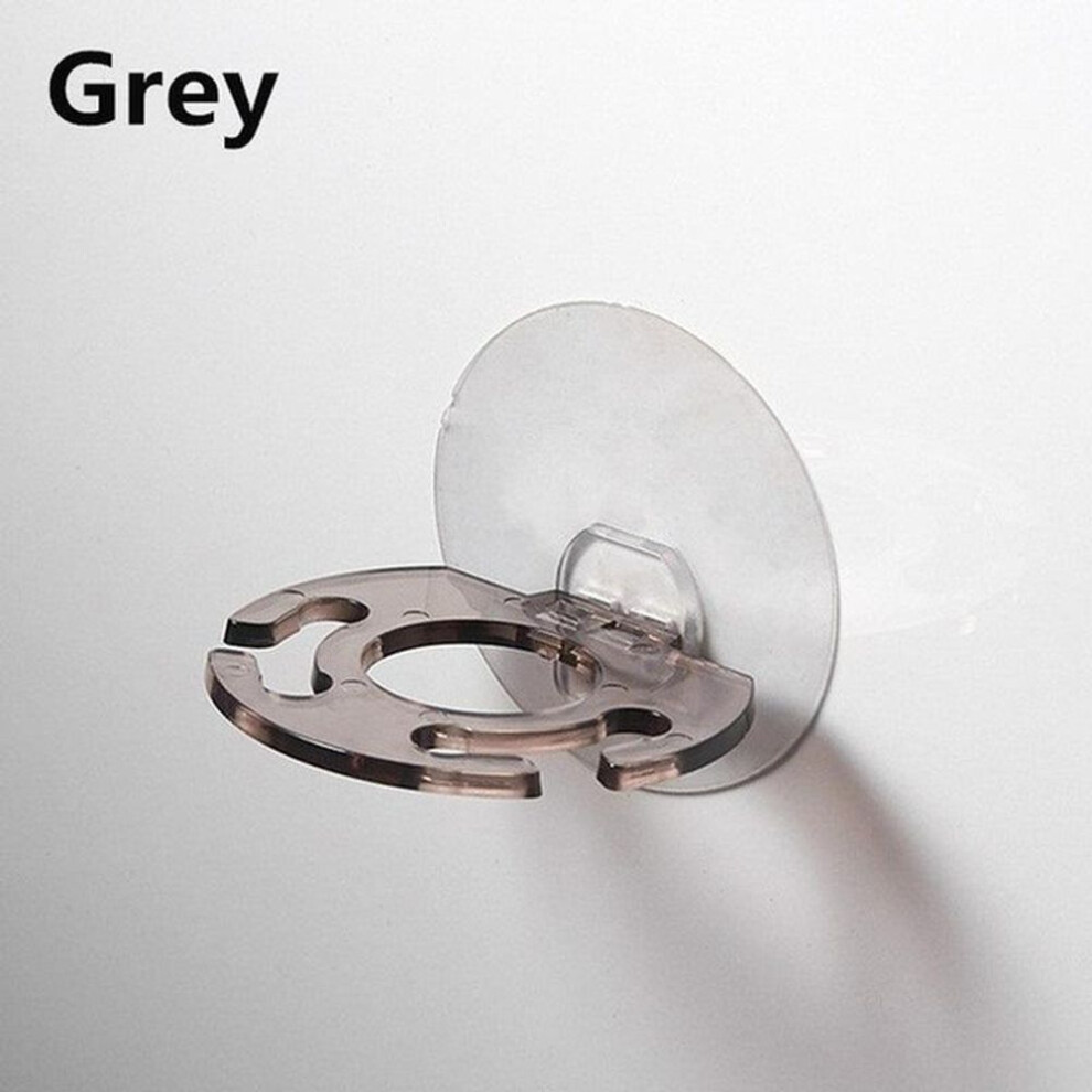 (grey) 1PC Plastic Self-adhesive Toothbrush Holder Wall  Mounted Toothpaste Razor Rack Holder