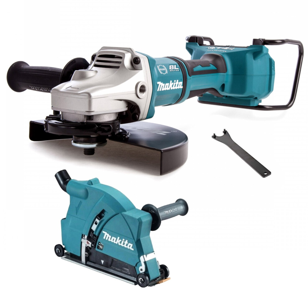 Makita DGA900Z 18v / 36v Cordless Brushless 9" Angle Grinder + Dust Extractor
