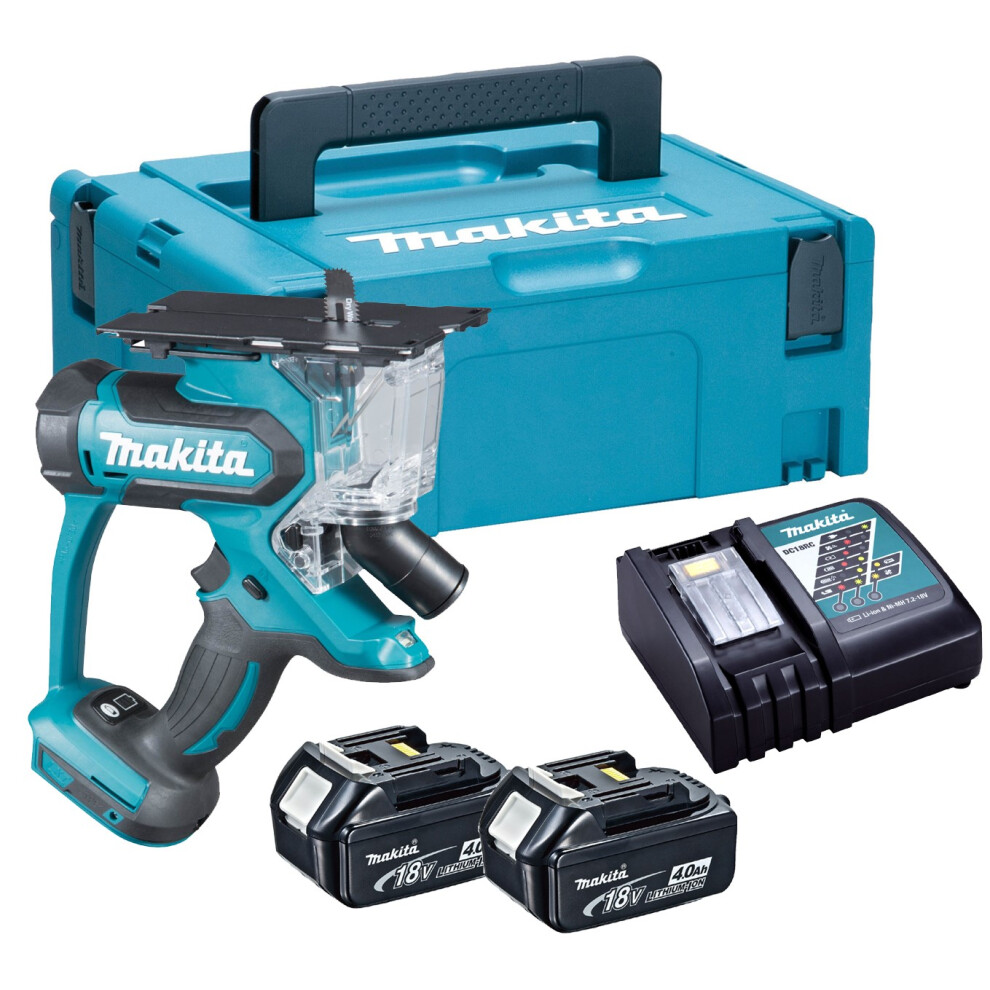 Makita DSD180RMJ 18V LXT Cordless Plasterboard Drywall Cutter - 2 x 4.0ah Batt