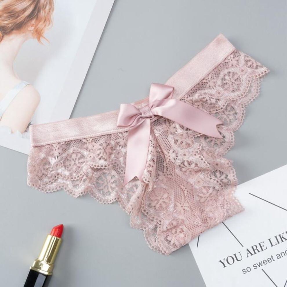 (pink, M) Sexy Lace Thongs Seamless Underwear