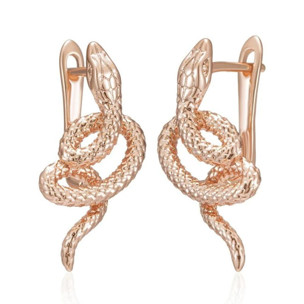 (as the picture) Fashion Golden Snake Drop Earrings For Women Punk Rock Personality Animal Jewelry Party Earrings Accessories
