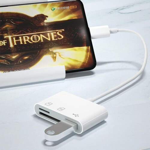 (white) Type-C Adapter TF CF SD Memory Card Reader OTG Writer Compact Flash USB-C for IPad Pro Huawei for Macbook USB Type C Cardreader 2