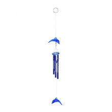 (blue) 1Pc 3Colors Home Decoration Hanging Windchimes For Kids Birthday Gift Door Garden Crystal Dolphin Wind Chimes