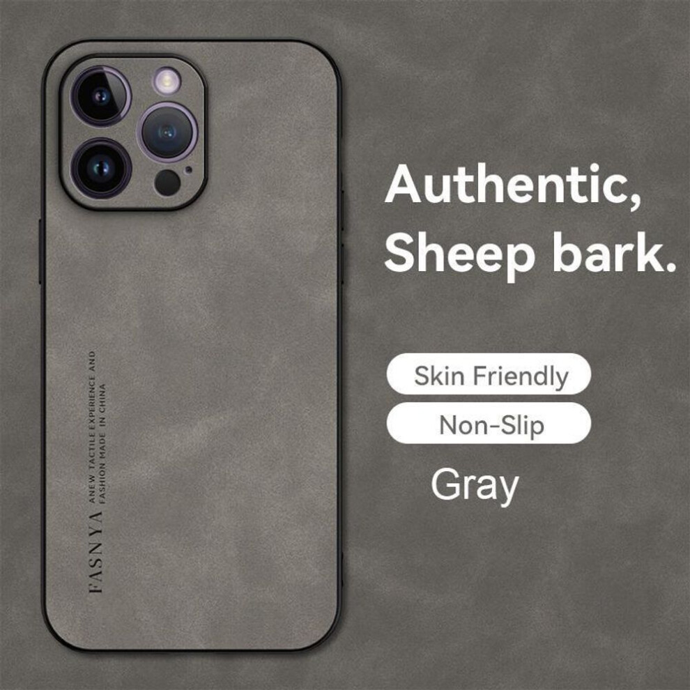 (grey, Samsung S20 Ultra) Luxury Sheepskin Leather Anti Scratch Phone Case For Iphone 15 14 Plus 13 12 11 Pro Max Xs Max For Samsung S24 S23 S22 S21 S20 Ultra Plus A14 A54 A53