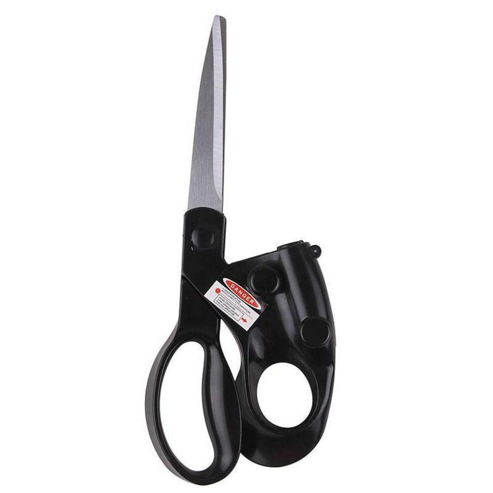 (black) 2020 Popular New Professional Laser Guided Scissors For home Crafts Wrapping Gifts Fabric Sewing Cut Straight Fast Scissor Shear
